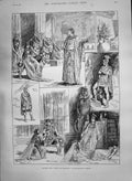Old 1890 Antony Cleopatra Theatre Langtry Hackett Romer Davis Canterb Victorian