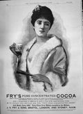 Old Print 1890 Advertisement Fry'S Concentrated Cocoa Drinking Chocolate 19th