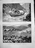 Old 1890 Chin-Lushai Expedition River Dhalishwar Swinton Cole War-Boa Victorian