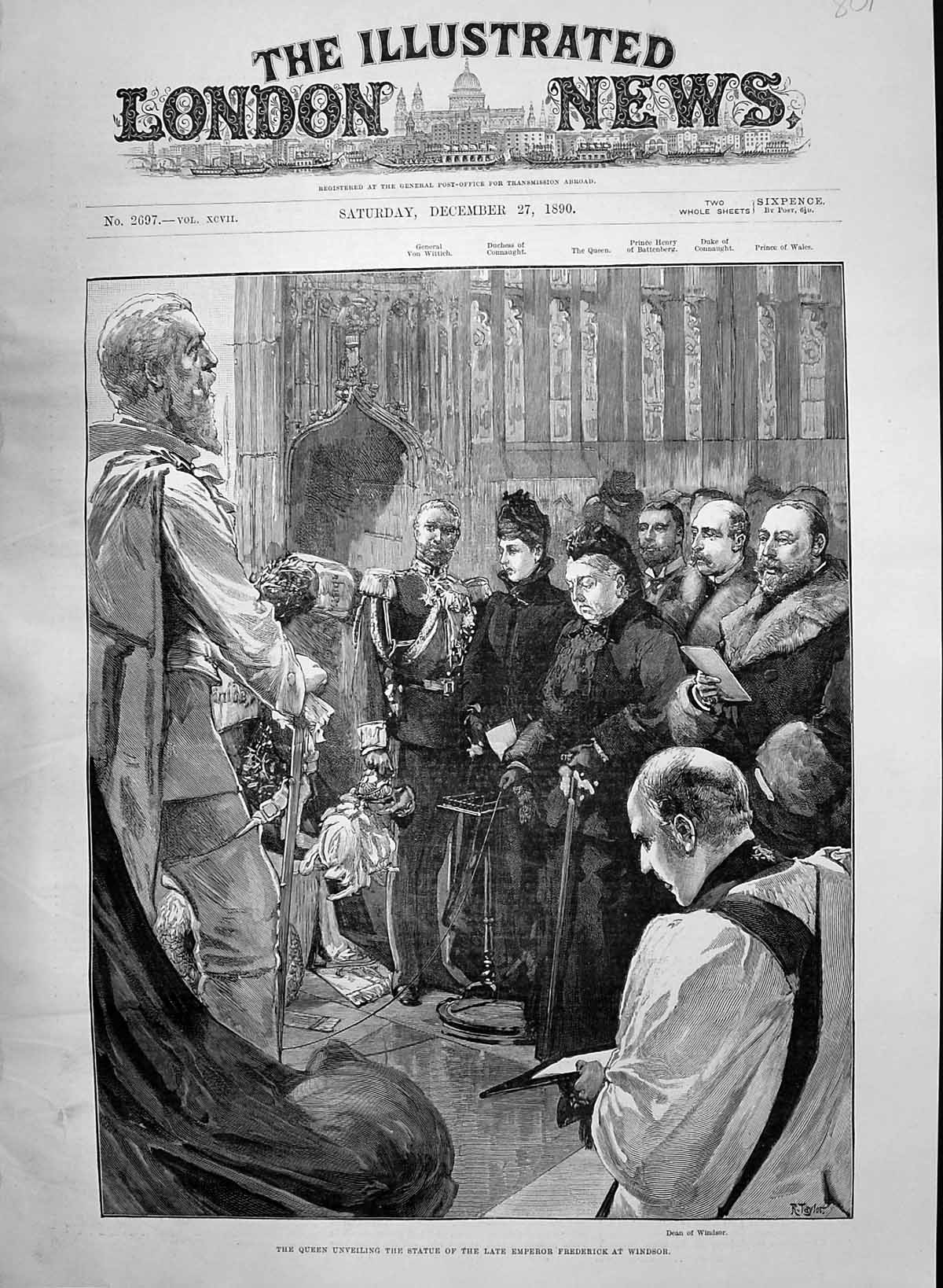 Old Queen Unveiling Statue Emperor Frederick Windsor Dean Duke Prince