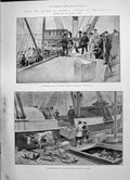 Old 1891 Cargo River Steamer Ship Biscaya Karaoul Yenisei Animals Sib Victorian