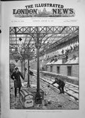 Old 1891 Railway Strike Scotland Scene Mob Motherwell Wrecking Train Victorian