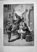 Old 1891 Theatre Rehearsing Scene Refreshing Dragon Jamaica Exhibitio Victorian