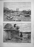 Old 1891 Siberia Werchheimbakskoi Stacking Winter Fuel Forage Skoptch Victorian