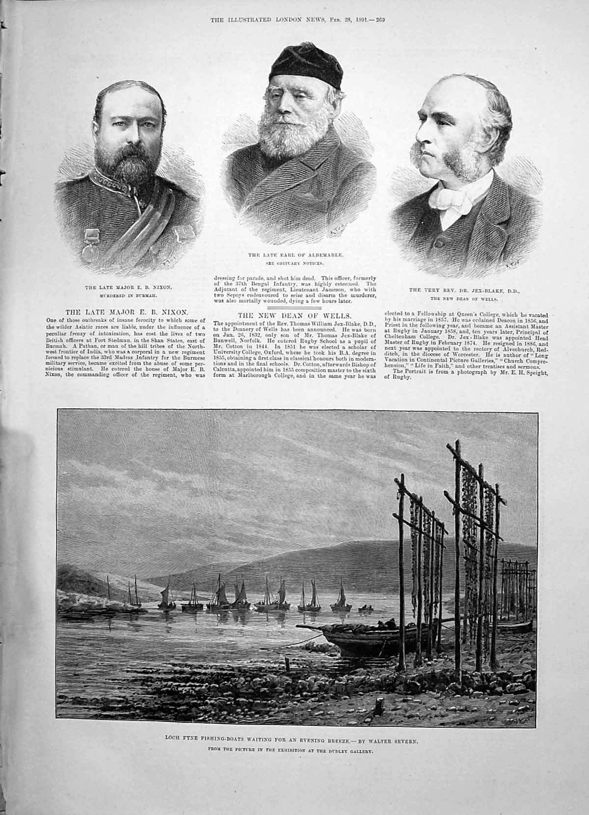 Old 1891 Loch Fyne Fishing Boats Nixon Albemarle Jex-Blake Beauchamp Victorian