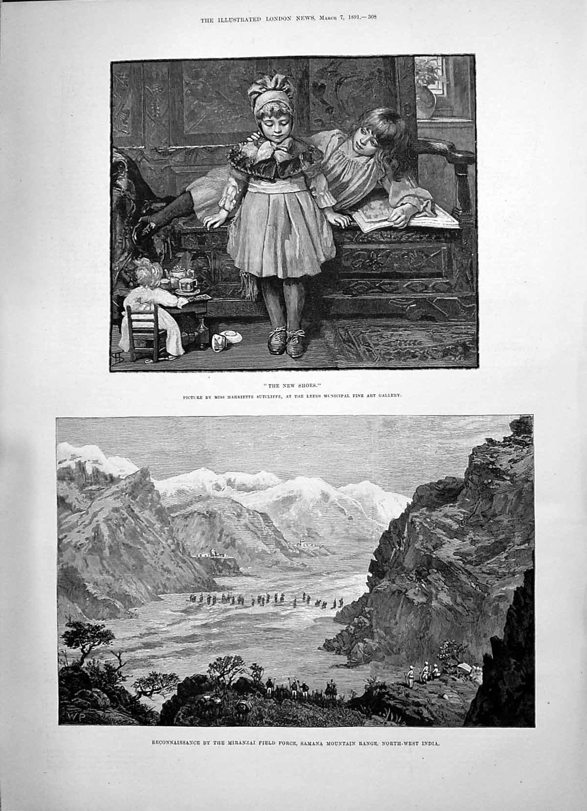 Old 1891 Reconnaissance Miranzai Field Force Samana Mountains India G Victorian