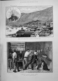 Old 1891 Scene Chilian Wayside Posada Pisagua Chile Monument Arturg P Victorian