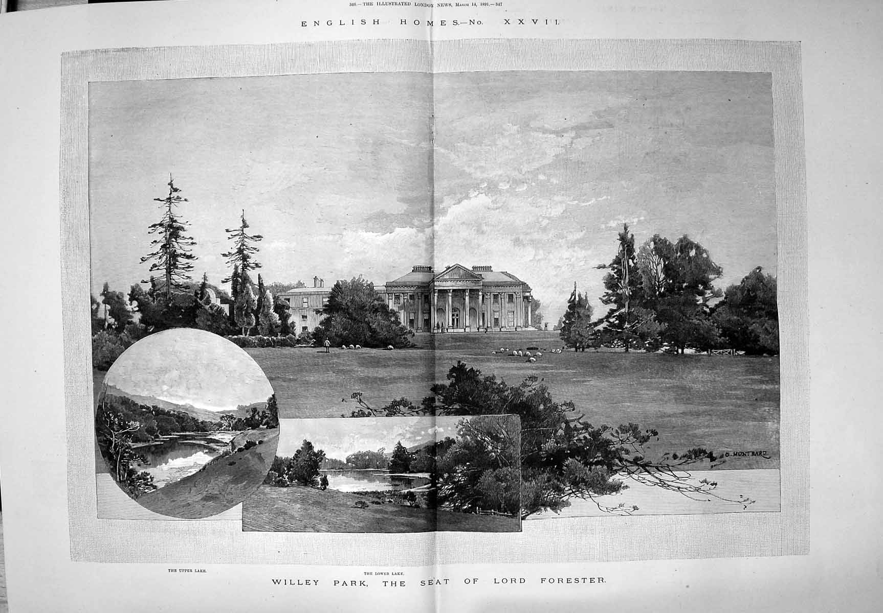 Old 1891 Willey Park Lord Forester Upper Lake England Homes Architect 19th