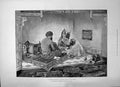 Old Print 1891 Letter Writer Tunis North Africa Man Ladies Writing Bredt 19th