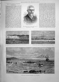 Old 1891 William Kirry Green Margaret'S Bay Dover Sangatte Calais Tel Victorian