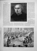 Old Print 1891 Columbus Perfumery Manufacture Grasse Scene Sorting Roses 19th