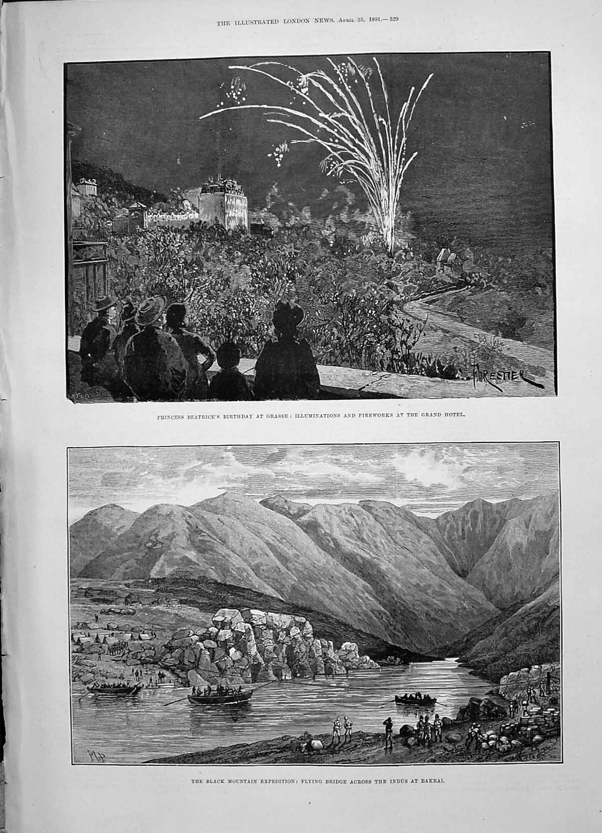 Old 1891 Princess Beatrice Grasse Black Mountain Indus Bakrai Melvill Victorian