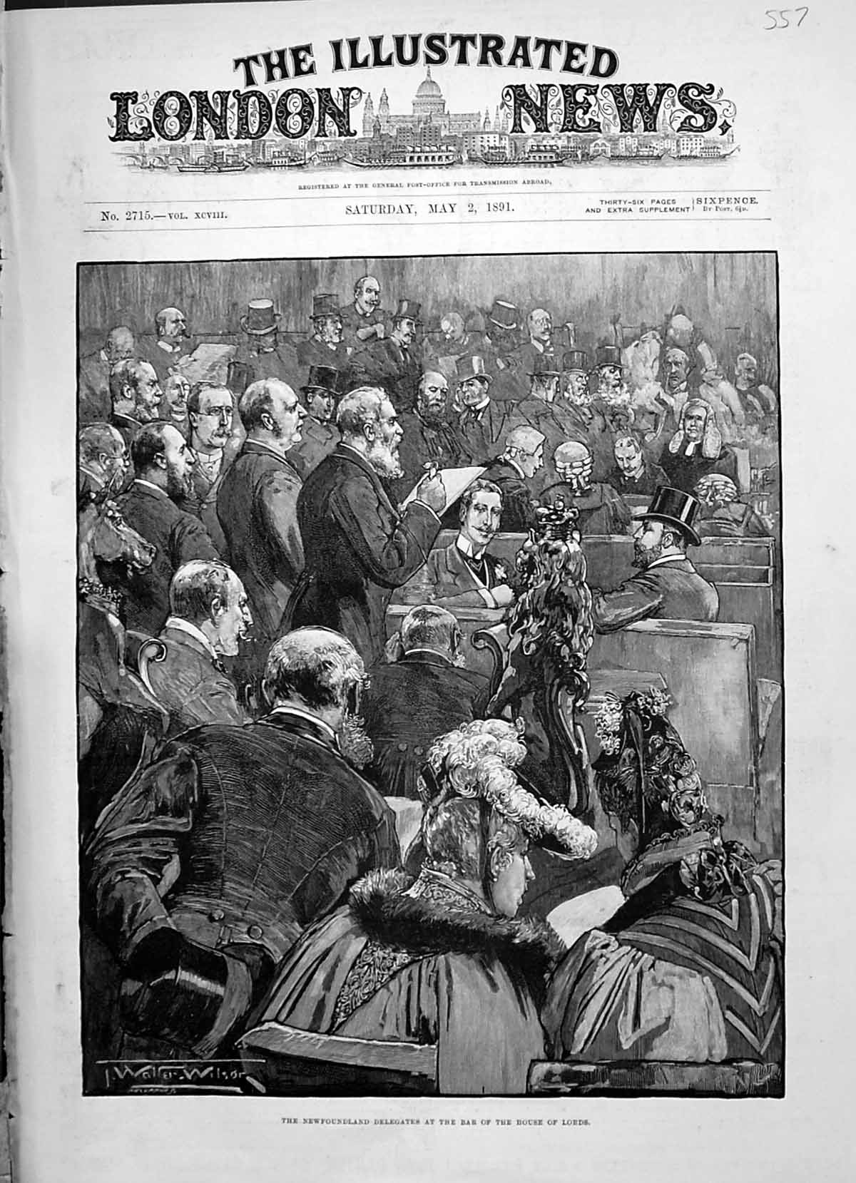 Old 1891 Newfoundland Delegates Bar House Lords Parliament London Eng Victorian