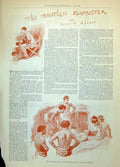 Old Antique Print 1891 Story Illustration Briefless Barrister Grant Allen 19th