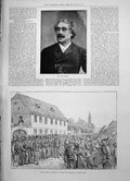 Old 1891 Mr Sims Reeves Labour Riots Hungary Outside Townhall Bekes C Victorian