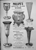 Old 1891 Phillips Crystal Glass Webb Nicholson Perfumery Salts Hindes Victorian