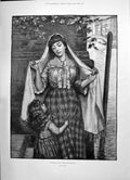 Old 1891 Woman Little Girl Waiting Gondolier Canal Princes Street Mou Victorian
