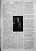 Original Old Antique Print 1891 Portrait Robert Browning Literature Writer 19th