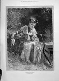 Old 1891 Woman Letter Knowles Champion Dog St. Bernard Princess Flore Victorian