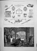 Old 1891 Grotto Nativity Bethlehem Eton Exhibition Baton Bishop Lichf Victorian