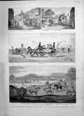Old Print 1891 Sporting Pictures Prince Wales King George Queen Charlotte 19th