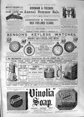 Old 1891 Debenham Freebody Benson'S Watches Vinolia Soap Clarkes Ligh Victorian