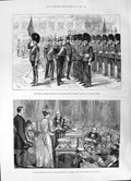 Old 1891 German Emperor Windsor Princess Louise Prince Aribert Gladst Victorian