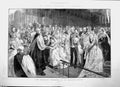 Old Print 1891 Windsor Royal Wedding Marriage Ceremony St.Georges Chapel 0 19th