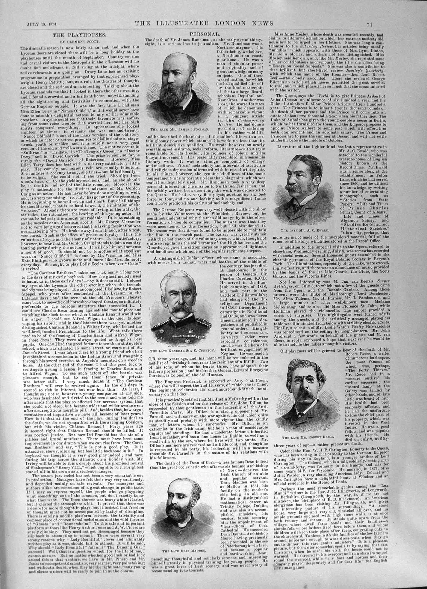 Old 1891 Runciman Cureton Madden Reece Ewald Garden-Party Prince Prin Victorian