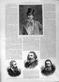 Old Antique Print 1891 Portrait Burnand Editor Punch Jubilee Brooks Lemon 19th