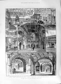 Old Print 1891 Victoria Law Courts Birmingham Interior French Sheldon African Tr