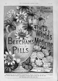 Old 1891 Advertisement Thomas Beecham'S Pills Medicine Lancashire Flo Victorian