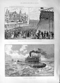 Old 1891 Endymion Ship Whaleback Steamer Prince George Greece Mayor M Victorian