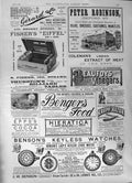 Old Print 1891 Benger Food Beaufoys Benson Watches Clarkes Light Mellin'S 19th