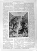 Old 1891 Sutherland Falls Milford Sound New Zealand Highest Waterfall Victorian