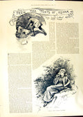 Original Old Antique Print 1891 Story Illustration From The Tents To Kedar 19th