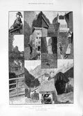 Old 1891 Engadine Tyrol Sketches Archibald Campbell Ladies Column Fis Victorian