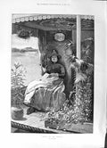 Old 1891 Thames Queen Tom Taylor Woman Outdoor Scene Joseph Fayrer James 19th