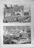 Old 1891 Berne Anniversary Procession Children Congress Reid Cardiff Victorian