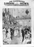 Old Antique Print 1891 French Admiral Officers Portsmouth Townhall Ball 19th