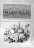 Old 1891 French Naval Salute Portsmouth King Philippe Cleveland Wethe Victorian