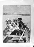 Old 1891 Shipmates Children Dog Boat Sea Scene Whichcote Besant Penn Victorian