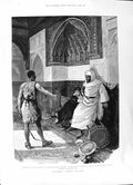 Old 1891 Scapegoat Romance Hall Caine Drawing Forestier Mohammed Bena Victorian