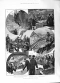 Print 1891 Seaman Missions Downs Work Ship Batak-Karo Men Women Village Jules