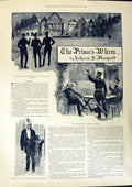 Old 1891 Prince'S Whim Story Illustration Katherine Macquoid Hop Gard Victorian
