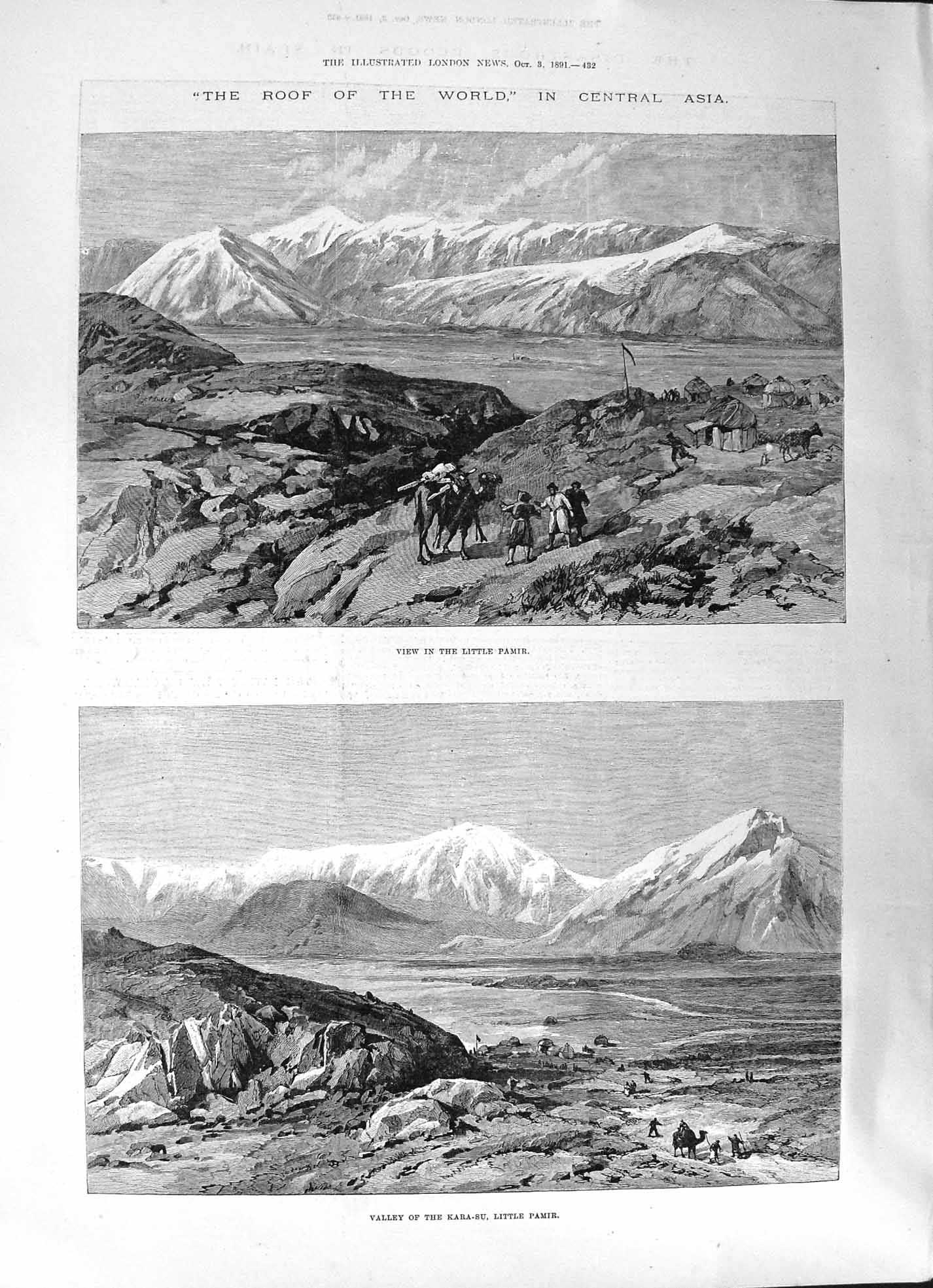 Old 1891 Little Pamir Kara-Su Valley Justice-General Robertson Spain Victorian