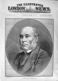 Original Old Antique Print 1891 Right Hon Smith M.P. Portrait Taylor Victorian