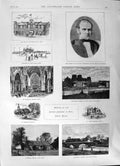 Old 1891 Church Congress Rhyl North Wales Hall Caine Peasant Horse Ru Victorian