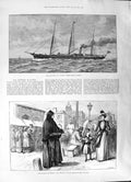 Old 1891 Smiths Steam-Yacht Pandora Russia Peasants Parry Monument Se Victorian
