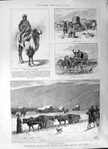 Old 1891 Mongolia Camel Mid-Day Halt Incident Principle Street Ourga Victorian